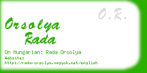 orsolya rada business card